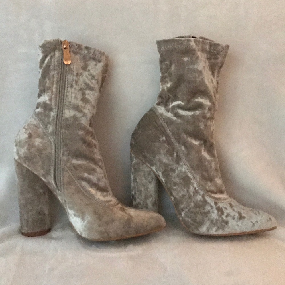 Grey suede boots